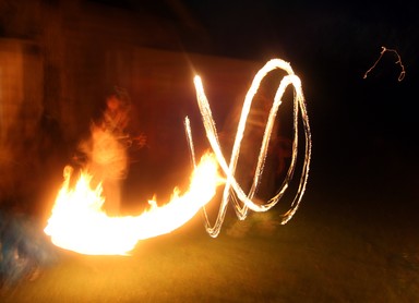 Donna Sarten; Fire pois; Taken 25 07 07 Willows birthday